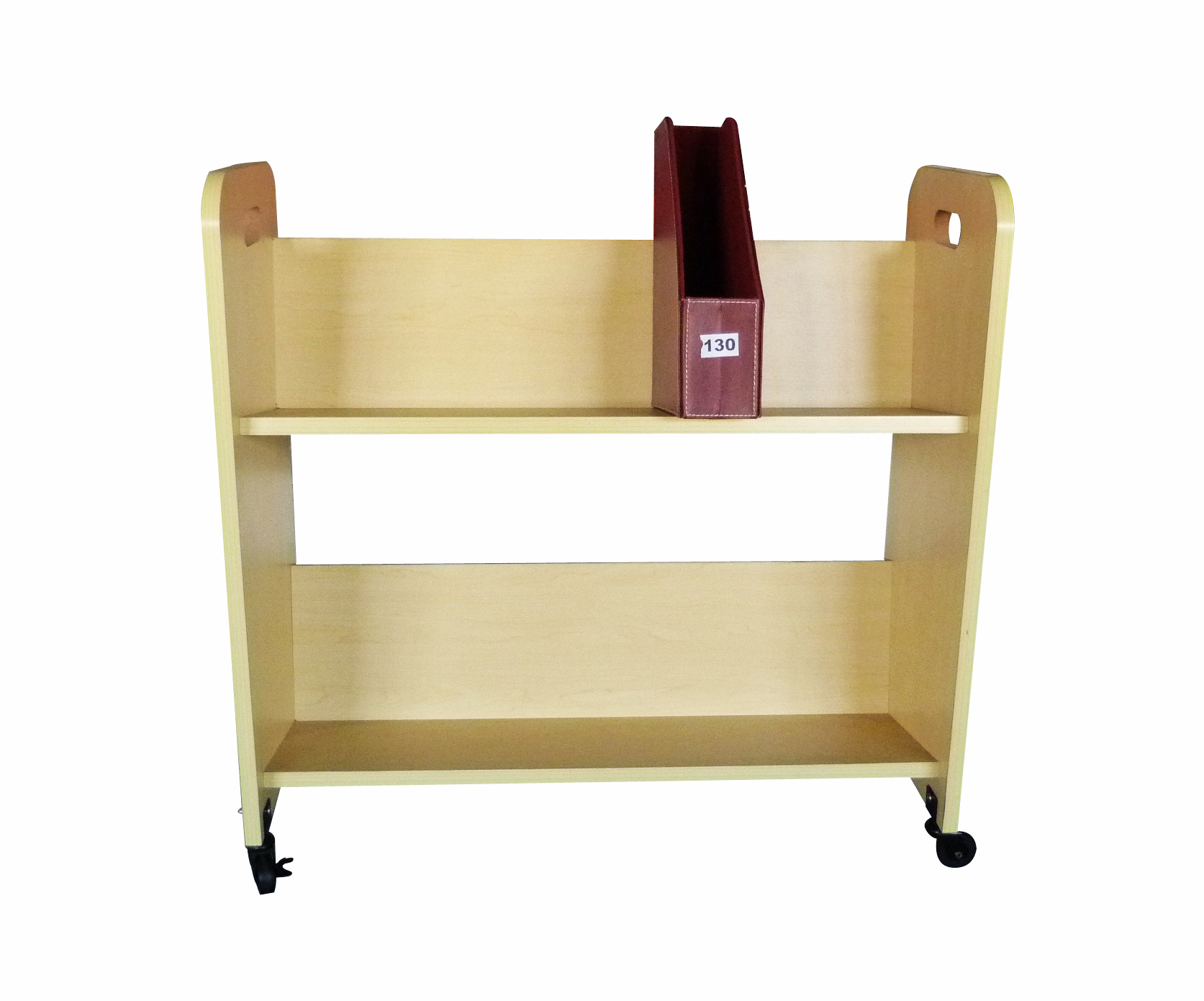 Wood Book Cart Library Cart Pew Cart Magazine Rack Moving Cart Rolling
